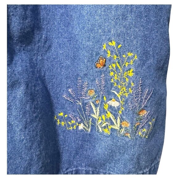 Vintage Tabi International Jean shirt ladies‎ size 12 embroidery - Picture 3 of 5